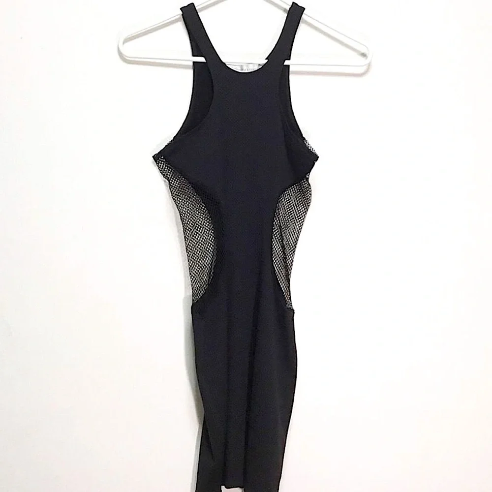 NEW Lovers + Friends Black Fishnet Dress - Picture 4 of 8